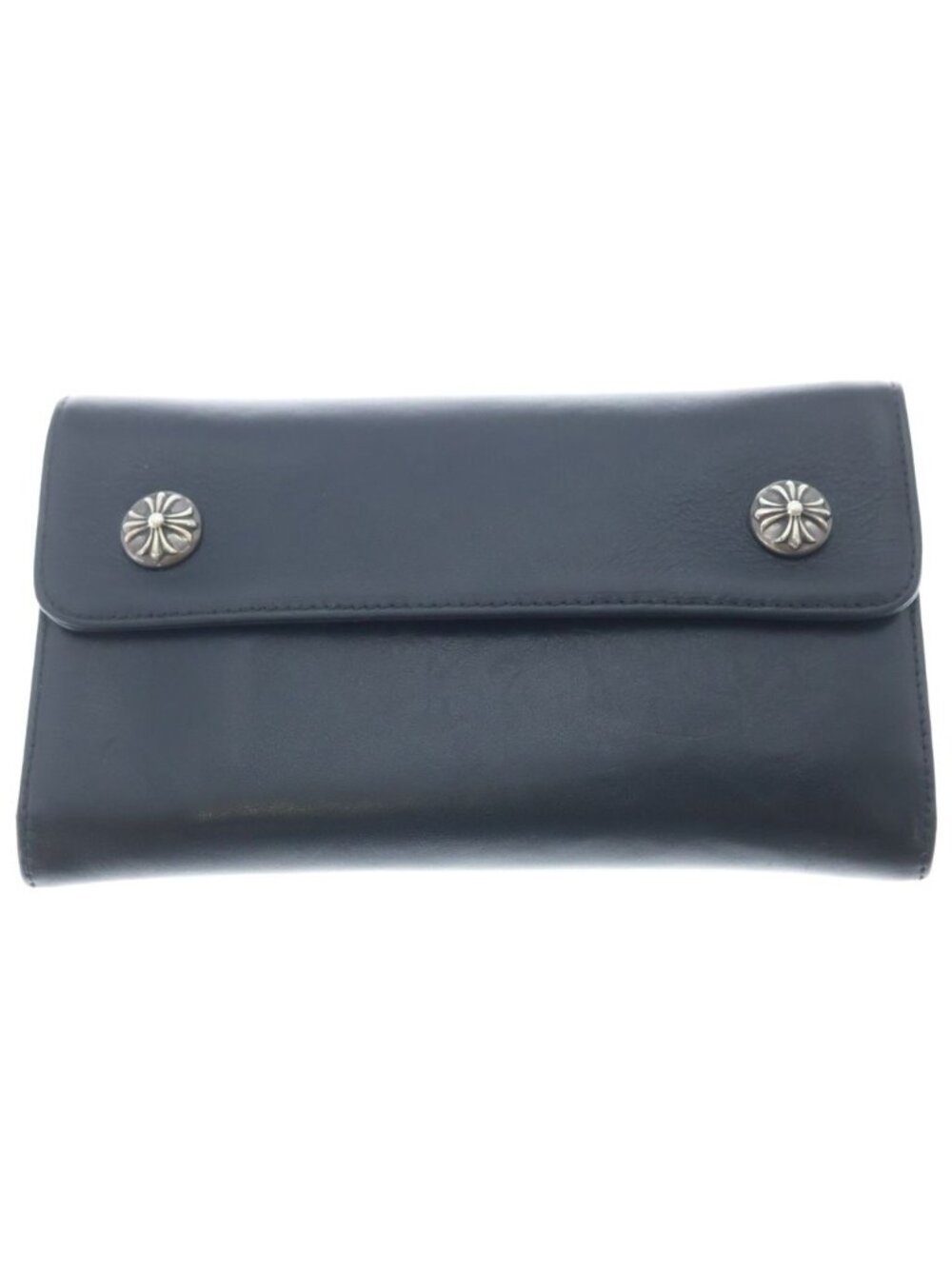 Chrome Hearts Wave Leather Wallet Black